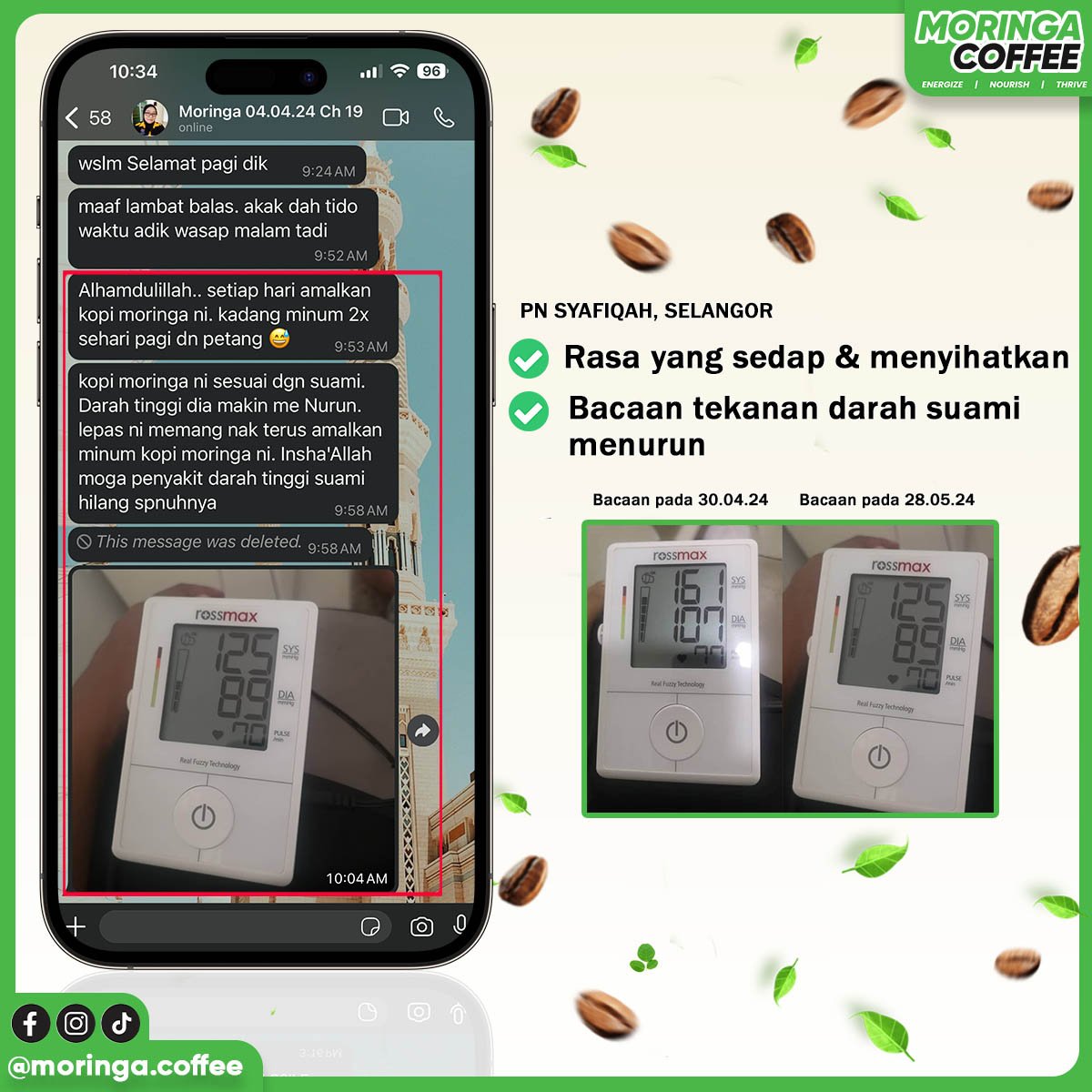 Bacaan darah tinggi suami menurun